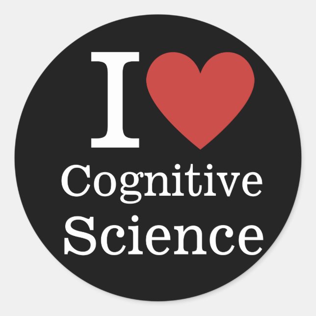 I ❤️ Cognitive Science for Students/Faculty CUSTOM Classic Round Sticker (Front)