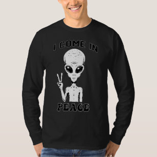 I Come In Peace Alien Ufo Space For Boy Or Girl T-Shirt
