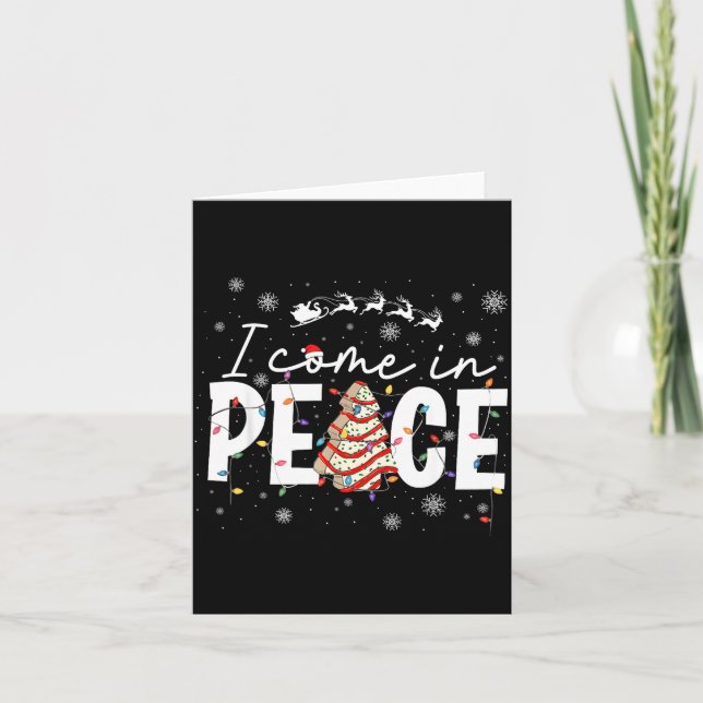 I Come In Peace Couple Matching Ugly Christmas Swe Card (Front)