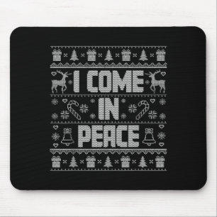 I Come In Peace Couple Matching Ugly Christmas Swe Mouse Mat