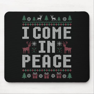 I Come In Peace Couple Matching Ugly Christmas Swe Mouse Mat