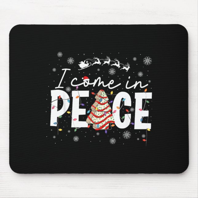 I Come In Peace Couple Matching Ugly Christmas Swe Mouse Mat (Front)