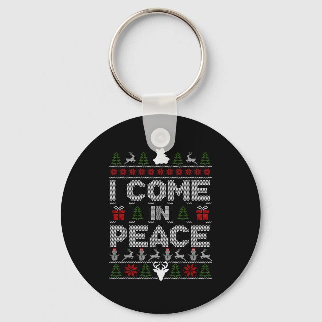 I Come In Peace - I'm Peace Couple Matching Ugly C Key Ring (Front)