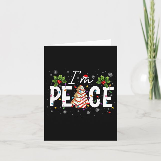 I Come In Peace I'm Peace Couple Ugly Christmas Sw Card (Front)