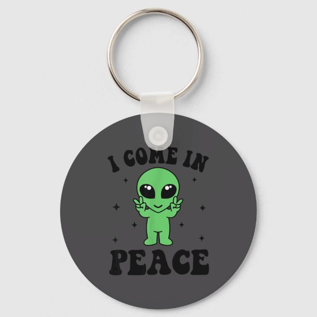 I Come In Peace I'm Peace Family Valentine Funny C Key Ring (Front)
