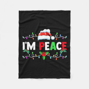 I Come In Peace I'm Peace Funny Matching Couple Ch Fleece Blanket