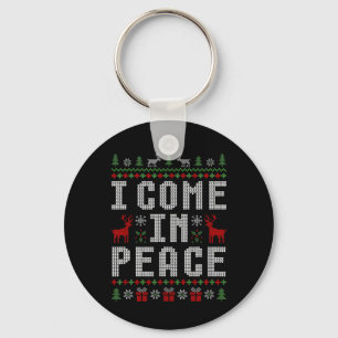 I Come In Peace I'm Peace Matching Couple Christma Key Ring