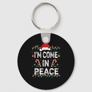 I Come In Peace I'm Peace Matching Ugly Christmas  Key Ring
