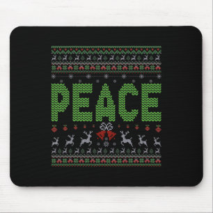 I Come In Peace I'm Peace Matching Ugly Christmas Mouse Mat