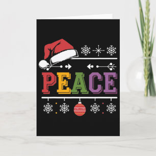 I Come In Peace - I'm Peace Xmas Matching Couples Card