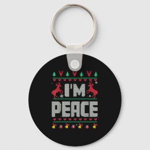 I Come In Peace - I'm Peace Xmas Matching Couples  Key Ring