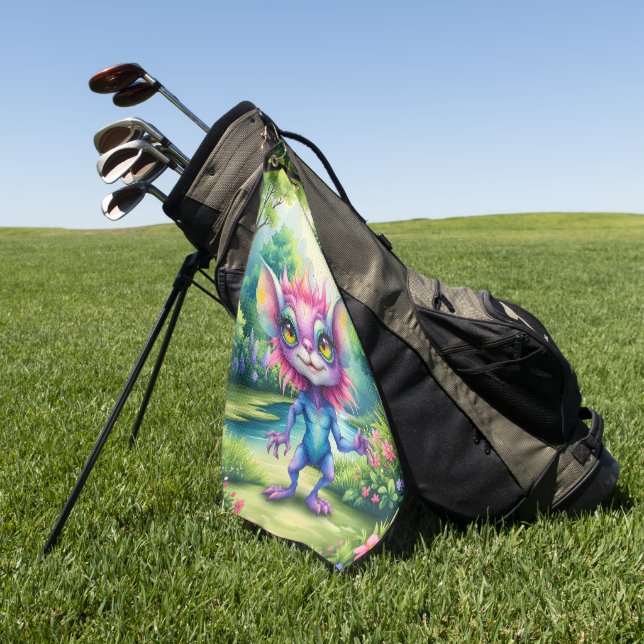 I Come in Peace… Probably.  Golf Towel (Green)