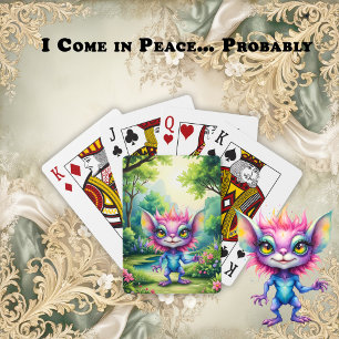 I Come in Peace… Probably.  Playing Cards