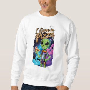 “I Come in Pizza” instead of “Peace Sweatshirt