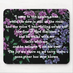 I Come to the Garden Alone Floral Mouse Mat
