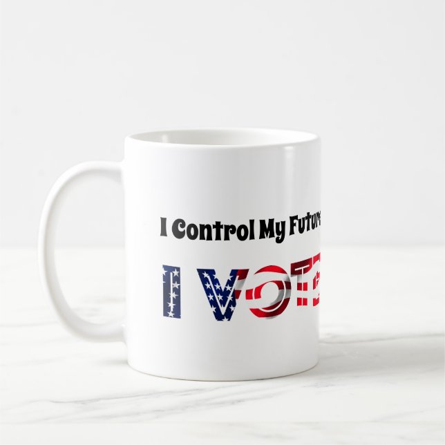 I Control My Future - I Vote Coffee Mug (Left)