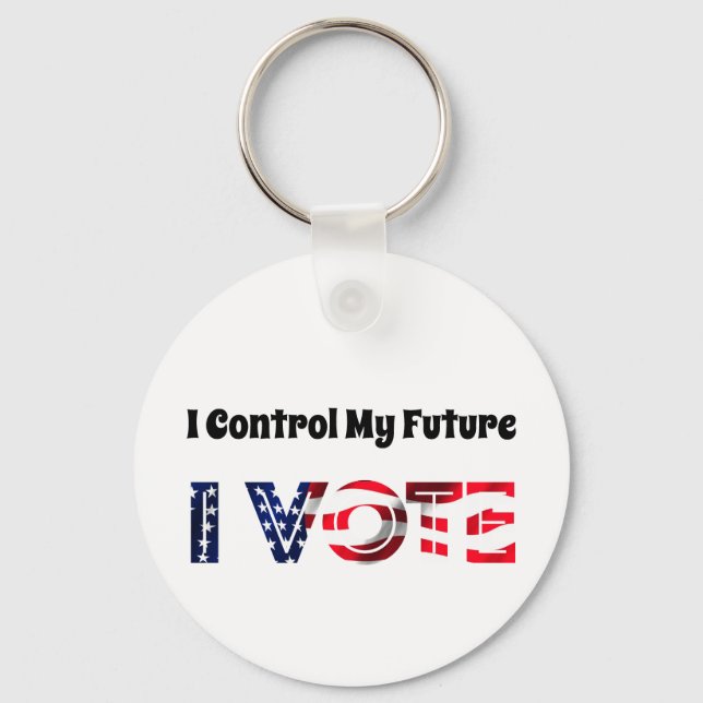 I Control My Future - I Vote Key Ring (Front)