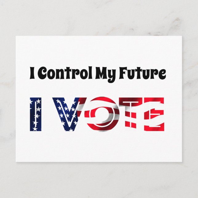 I Control My Future - I Vote Postcard (Front)