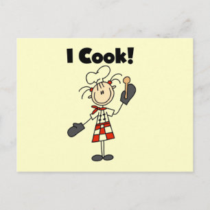 I Cook - Female Chef Postcard