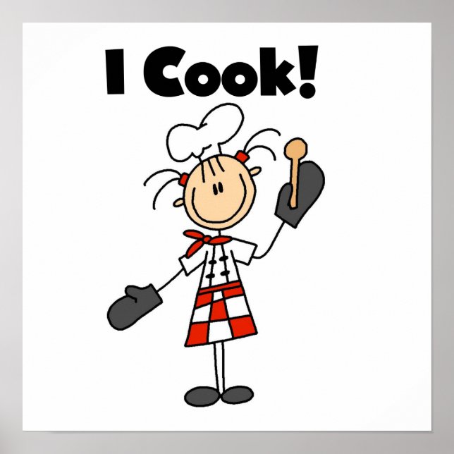 I Cook - Female Chef Poster (Front)