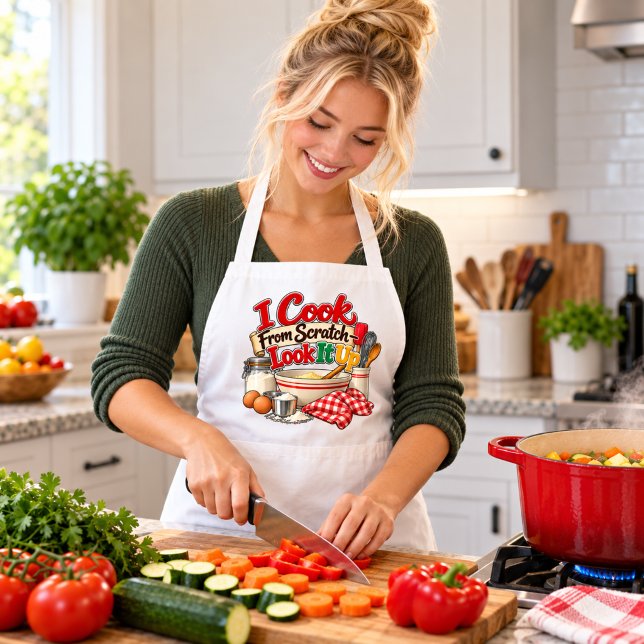 I Cook From Scratch – Look It Up Apron (Creator Uploaded)