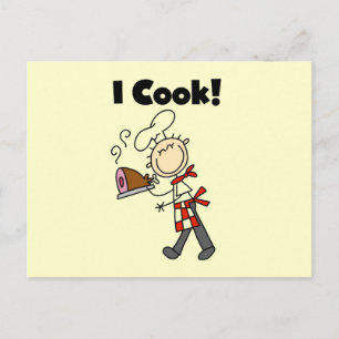 I Cook - Male Chef Postcard