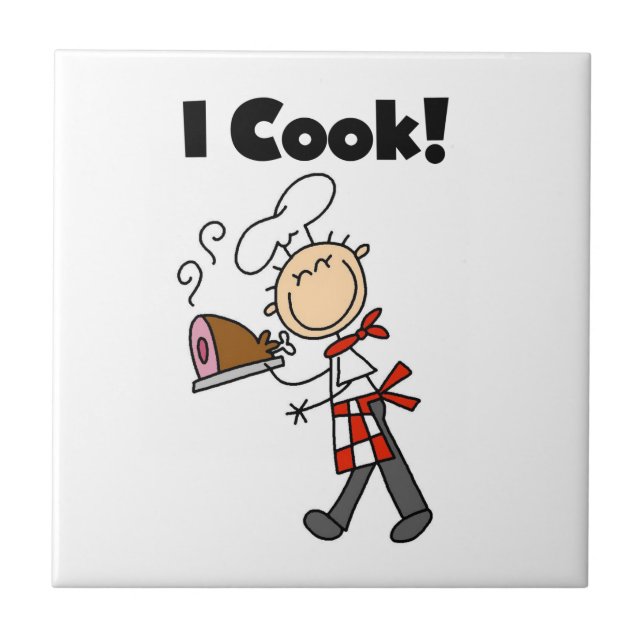 I Cook - Male Chef Tile (Front)