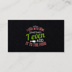 I Cook With Wine Business Card