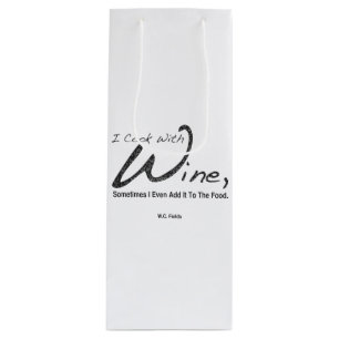"I Cook With Wine" Gift Wine Bag