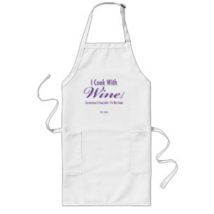 "I Cook With Wine" Long Apron