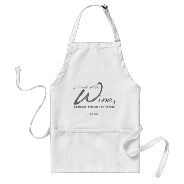 "I Cook With Wine" Standard Apron (Front)
