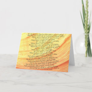 I Cor 13 & St Francis Prayer Note Card