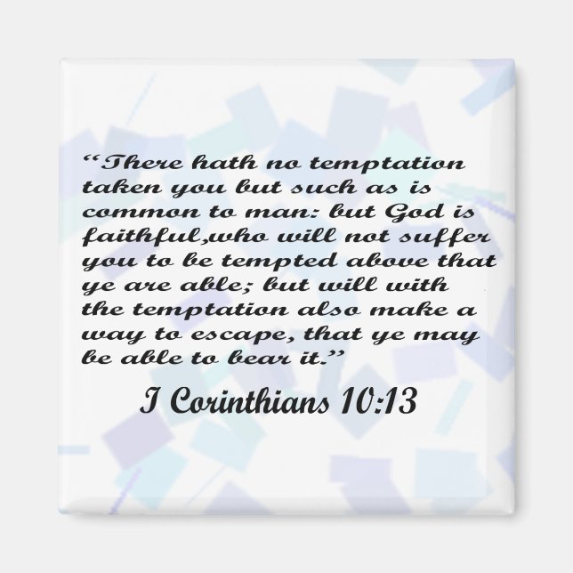 I Corinthians 10:13 magnet (Front)