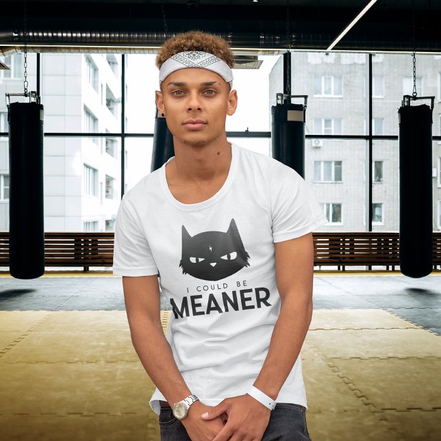 I Could Be Meaner | Snarky Black Cat Shirt (Creator Uploaded)