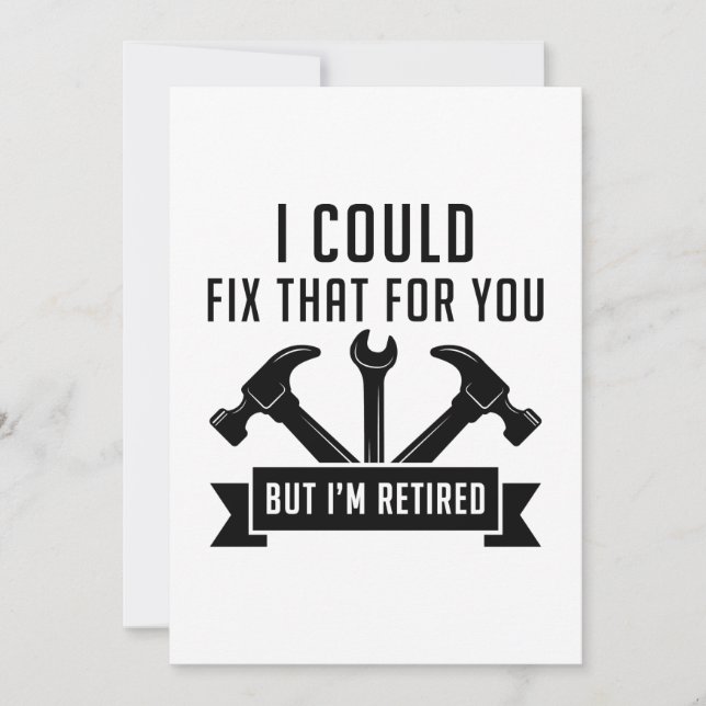 I Could Fix That For You Thank You Card (Front)