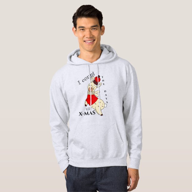 I Count the days till X-MAS Llama Hoodie (Front Full)