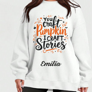 I Craft Stories Halloween Custom Tshirt for Writer