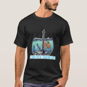 I Create Worlds Aquascaping Aquascaper Aquarium Fi T-Shirt