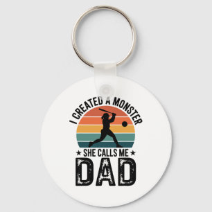 I Created A Monster She Calls Me Dad Proud Softll Key Ring