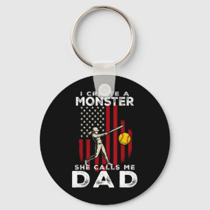 I Created A Monster She Calls Me Dad Softll Father Key Ring