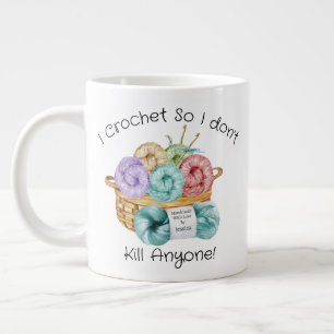 I Crochet Personalised Giant Coffee Mug