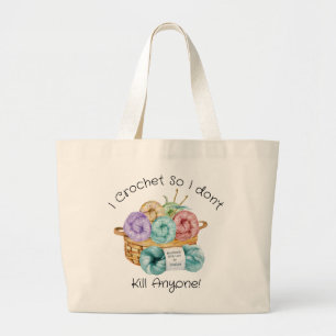 I Crochet Personalised Large Tote Bag