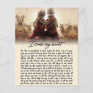 I Cross My Heart Couple Golden Anniversary Gift