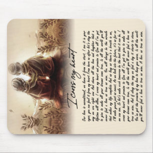 I Cross My Heart Couple Golden Anniversary Gift Mouse Mat