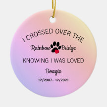 I Crossed Over The Rainbow Bridge Memorial Pet