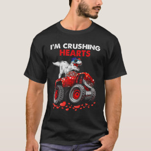 I Crush Hearts Dino Monster Truck Toddler Boy Vale T-Shirt