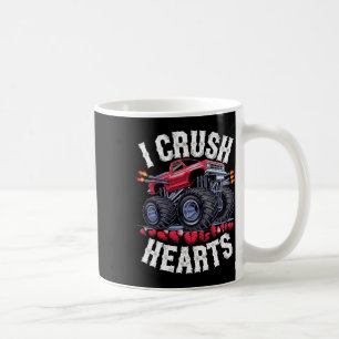 I Crush Hearts Monster Truck Funny Valentines Day  Coffee Mug