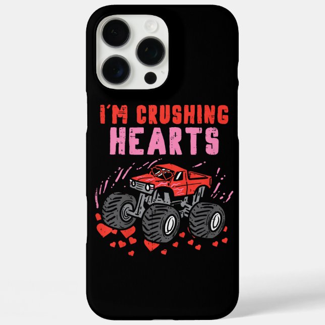 I Crush Hearts Monster Truck Toddler Boys Valentin Case-Mate iPhone Case (Back)