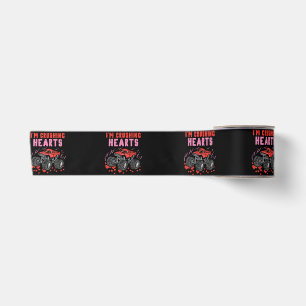 I Crush Hearts Monster Truck Toddler Boys Valentin Satin Ribbon