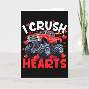 I Crush Hearts Valentine Monster Truck Men Women K Card